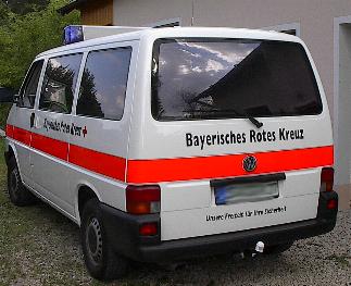 Beschriftung Krankenwagen