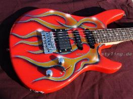 Gitarre Flammen 00
