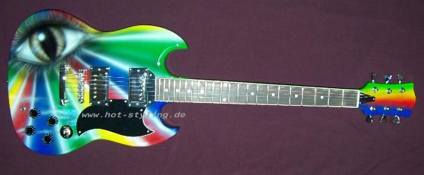 Gitarre SG bunt